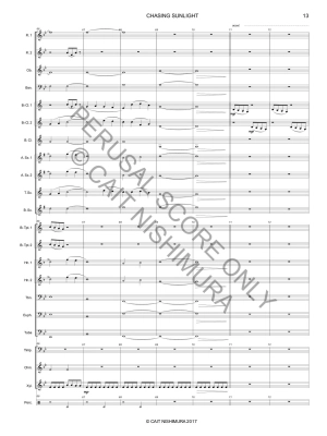 Chasing Sunlight - Nishimura - Concert Band Full Score - Gr. 3