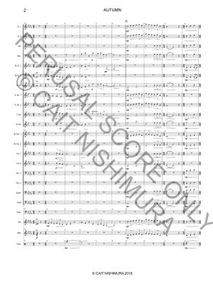 Autumn - Nishimura - Concert Band Full Score - Gr. 3.5