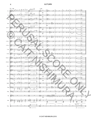 Autumn - Nishimura - Concert Band Full Score - Gr. 3.5