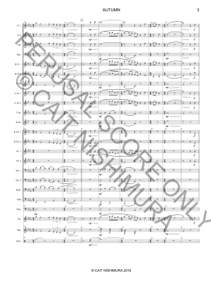 Autumn - Nishimura - Concert Band Full Score - Gr. 3.5