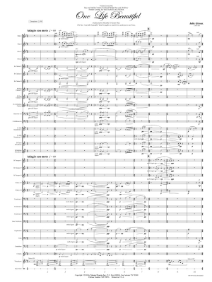 One Life Beautiful - Giroux - Concert Band Full Score - Gr. 4