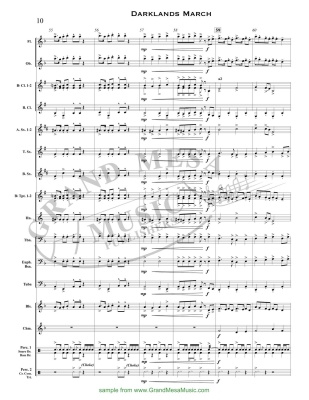 Darklands March - Standridge - Concert Band, Full Score - Gr. 2