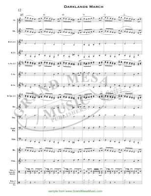 Darklands March - Standridge - Concert Band, Full Score - Gr. 2