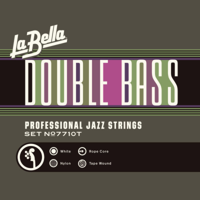 La Bella - 7710T White Nylon Double Bass String Set - 3/4