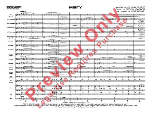 Misty - Burke/Garner/Lewis - Jazz Ensemble - Gr. 2