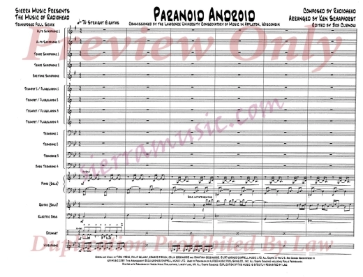 Paranoid Android - Radiohead/Schaphorst - Jazz Ensemble - Gr. 4