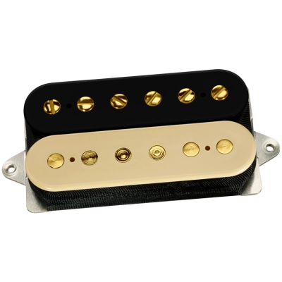 PAF 36th Anniversary Humbucker Neck Pickup - Black/Cream with Gold Poles