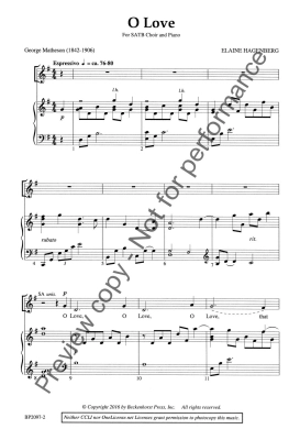 O Love - Hagenberg - SATB