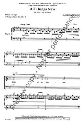 All Things New - Hagenberg - SATB