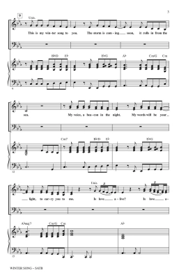 Winter Song - Bareilles/Huff - SATB