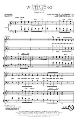 Winter Song - Bareilles/Huff - SATB