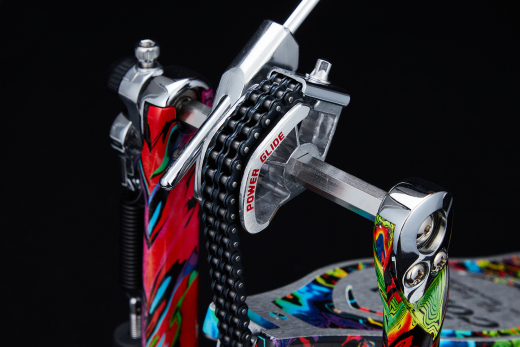 50th Anniversary Limited Edition Iron Cobra Power Glide Twin Pedal - Marble Psychedelic Rainbow