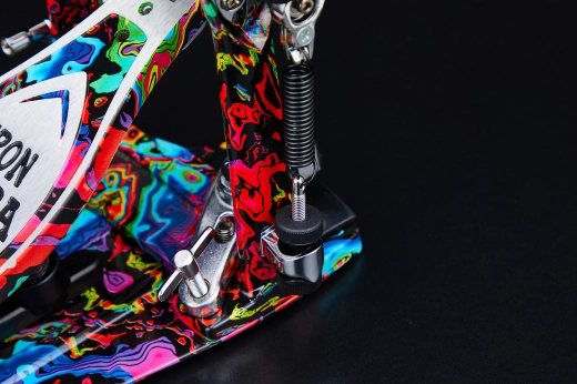 50th Anniversary Limited Edition Iron Cobra Power Glide Twin Pedal - Marble Psychedelic Rainbow