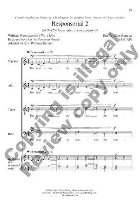 Responsorials - Wordsworth/Barnum - SATB