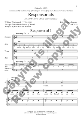 Responsorials - Wordsworth/Barnum - SATB