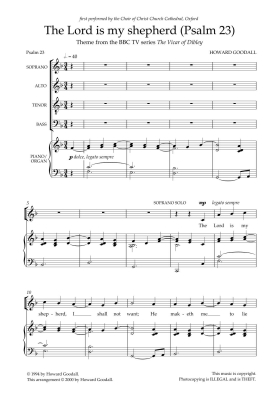 The Lord Is My Shepherd (Psalm 23) - Goodall - SATB