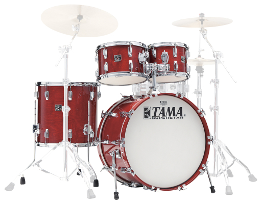 Tama - 50th Anniversary Limited Edition Superstar Reissue 4-Piece Shell Pack (22,10,12,16) - Cherry Wine