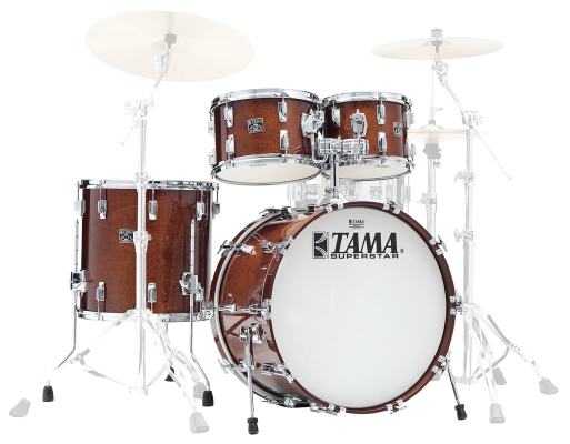 Tama - 50th Anniversary Limited Edition Superstar Reissue 4-Piece Shell Pack (22,10,12,16) - Super Mahogany