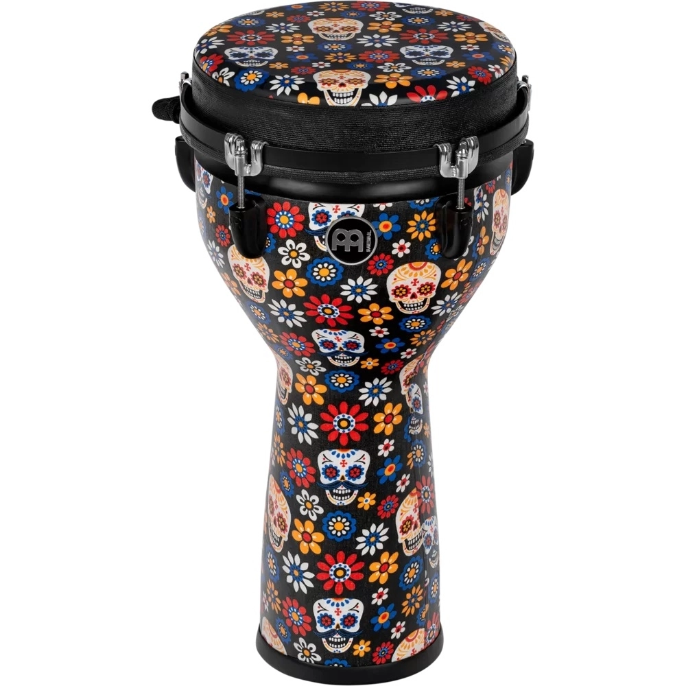 Jumbo Series 10\'\' Synthetic Djembe with Designer Head - Day of the Dead