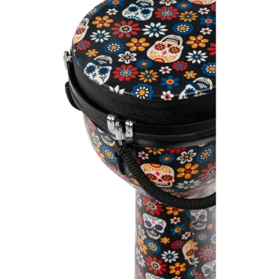 Jumbo Series 10\'\' Synthetic Djembe with Designer Head - Day of the Dead