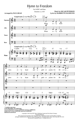 Hymn to Freedom - Hamilton/Peterson/Read - SATB