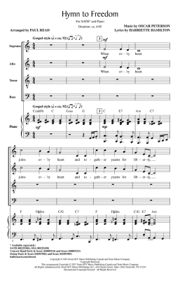 Hymn to Freedom - Hamilton/Peterson/Read - SATB