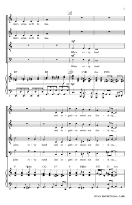 Hymn to Freedom - Hamilton/Peterson/Read - SATB