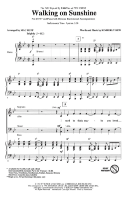 Walking on Sunshine - Rew/Huff - SATB