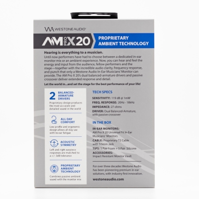 AM PRO X20 In-Ear Dual Driver Earphones