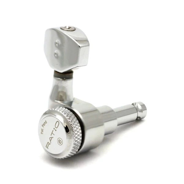 Contemporary Mini 3+3 Ratio Electric Locking Machine Heads - Chrome