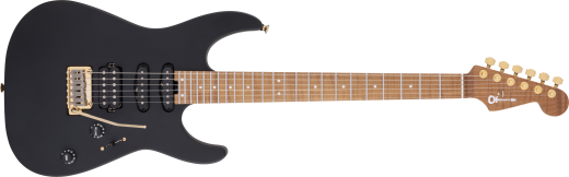 Charvel Guitars - USA Select DK24 HSS 2PT CM, Caramelized Maple Fingerboard with Hardshell Case - Satin Black