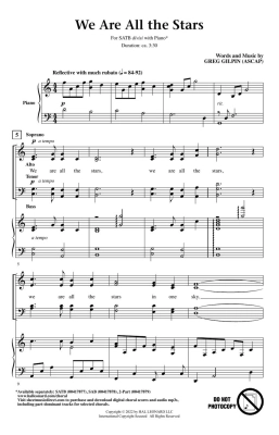 We Are All the Stars - Gilpin - SATB