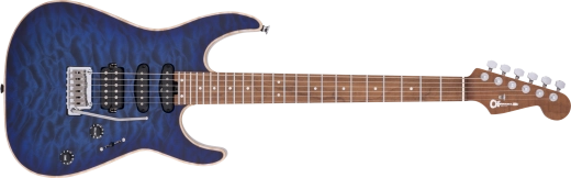 USA Select DK24 HSS 2PT CM QM, Caramelized Maple Fingerboard with Hardshell Case - Blue Burst