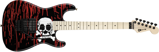 Charvel Guitars - Warren DeMartini USA Signature San Dimas, Maple Fingerboard with Hardshell Case - Blood and Skull