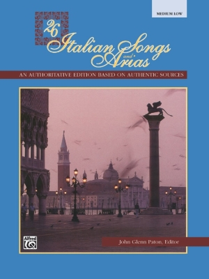 26 Italian Songs and Arias - Paton - Medium Low Voice - Book