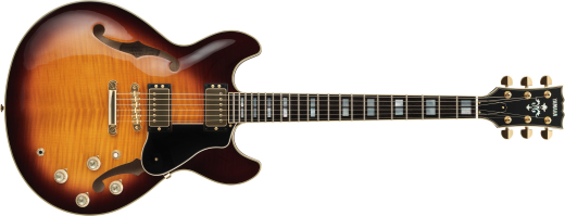 Yamaha - SA2200 Semi-Hollow Electric Guitar with Case - Brown Burst