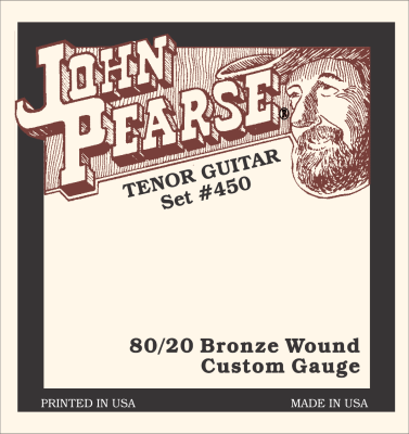 John Pearse - Jeu de cordes n450 bobines en bronze80/20 pour guitare tnor (calibres Custom)