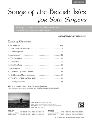 Songs of the British Isles for Solo Singers - Althouse - Medium High Voice - Book