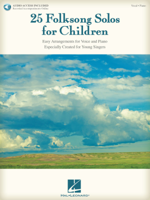 Hal Leonard - 25Folksong Solos for Children Voix et piano Livre avec fichiers audio en ligne