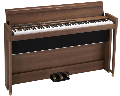 Korg - POETRY 88-key RH3 Elegant Upright Digital Piano with Bluetooth Audio Playing, Wood Grain Exterior