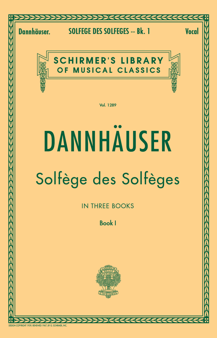 Solfege des Solfeges, Book I - Dannhauser - Voice - Book