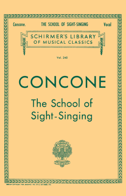 G. Schirmer Inc. - School of Sight-Singing Concone, Lutgen Chant Livre