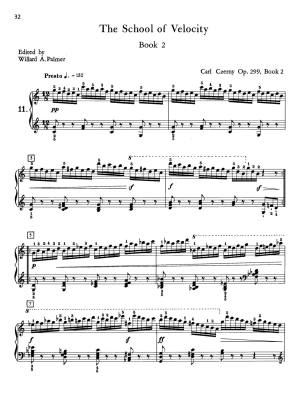 Czerny: School of Velocity, Opus 299 (Complete) - Palmer - Piano - Book