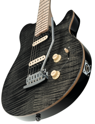 Axis AX3 Flame Maple Top Electric Guitar - Trans Black