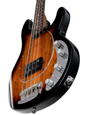 StingRay RAY34 with Spalted Maple Top Electric Bass - 3-Tone Sunburst
