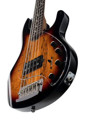 StingRay 5 RAY35 with Spalted Maple Top 5-String Electric Bass - 3-Tone Sunburst