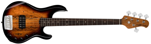 Sterling by Music Man - StingRay 5 RAY35 with Spalted Maple Top 5-String Electric Bass - 3-Tone Sunburst