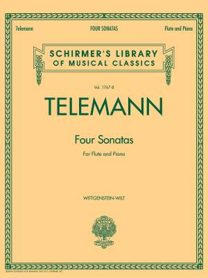 4 Sonatas for Flute and Piano - Telemann - Book/Audio Online