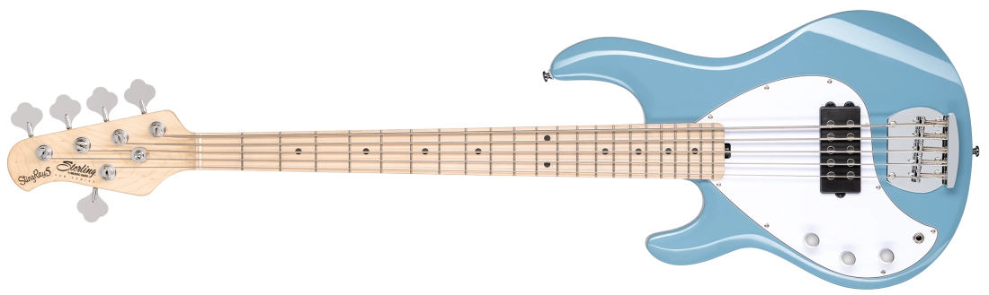 StingRay 5 Ray5 5-String Electric Bass, Left-Handed - Chopper Blue