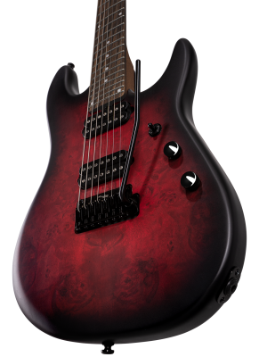Richardson 7 Cutlass HH Electric Guitar - Dark Scarlet Burst Satin